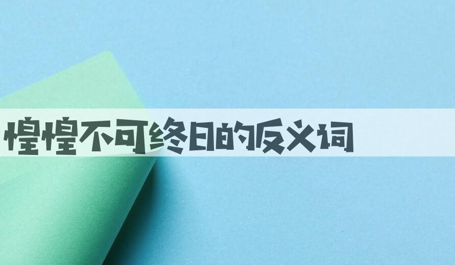 用惶惶不可终日造句